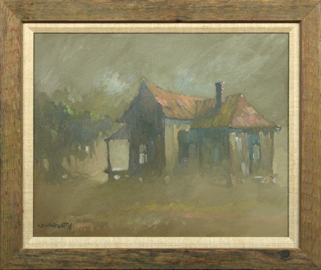 Appraisal: Don Wright American Louisiana - Bayou Cabin in the Mist