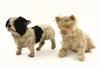 Appraisal: TOYS - Lot of two jointed black and white mohair