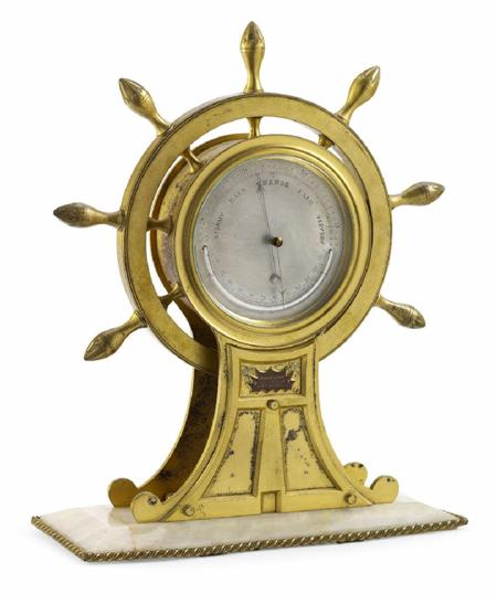 Appraisal: A Victorian novelty ship's wheel barometer By Folkard Son King's