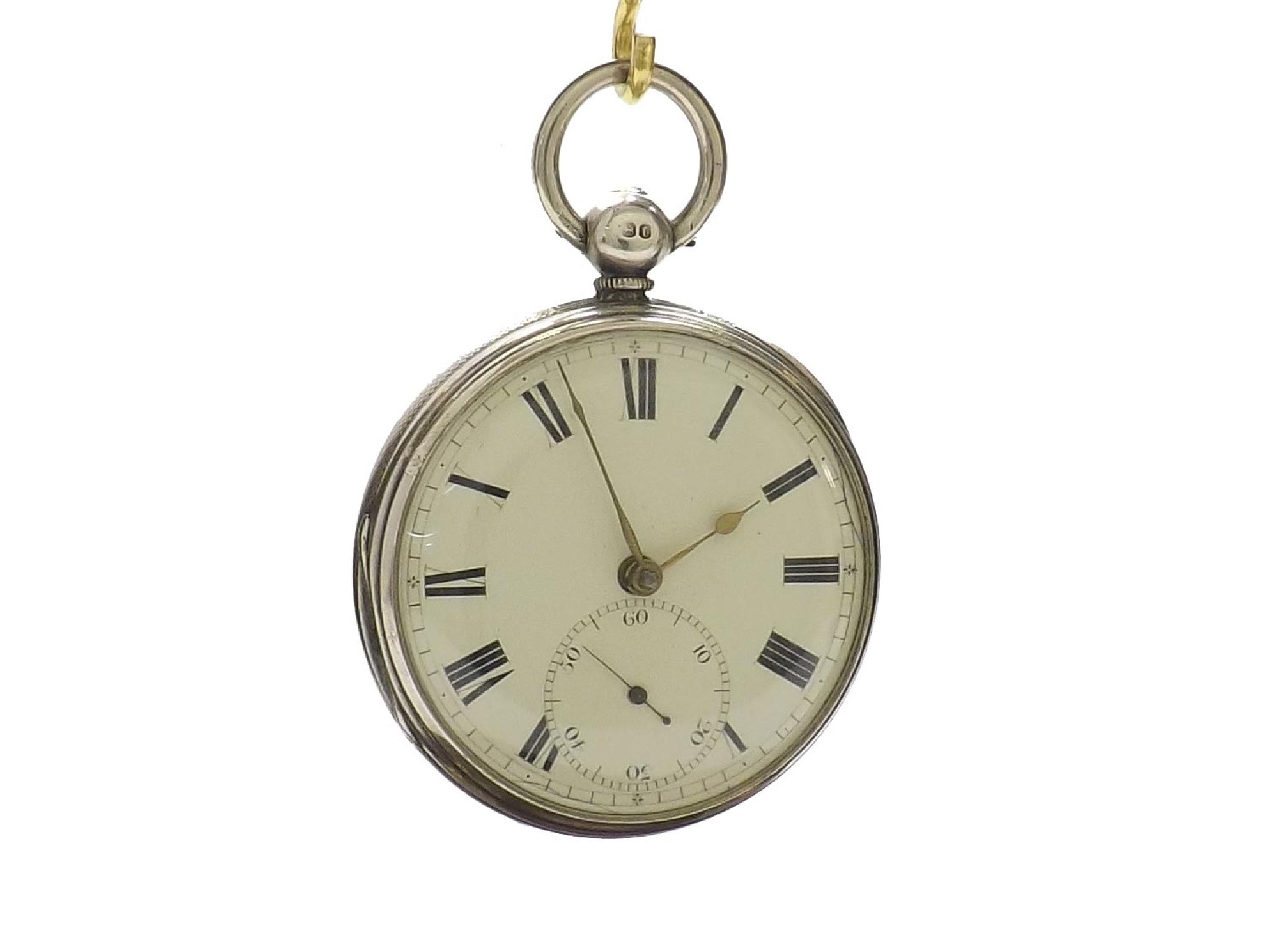 Appraisal: Silver pair cased fusee lever pocket watch London the movement