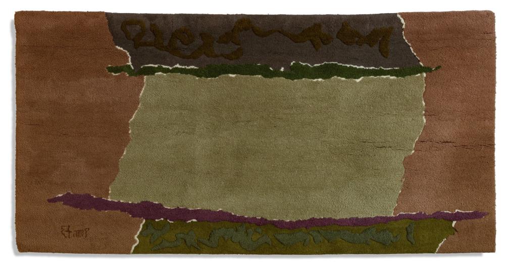 Appraisal: THEODOROS STAMOS American Greek - Infinity Field IV hand wovenwool