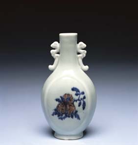 Appraisal: QIANLONG CELADON AND UNDERGLAZE VASE Well painted and of good