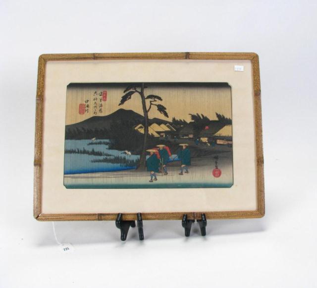 Appraisal: Ando Hiroshige - color woodblock print image size x size