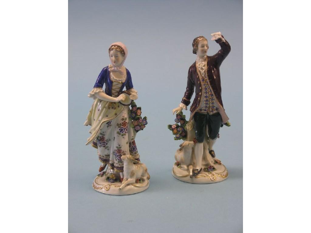 Appraisal: A pair of Sitzendorf porcelain figures male and female figures