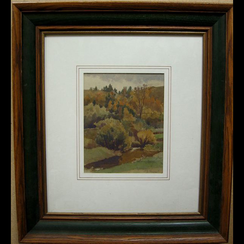 Appraisal: THOMAS GARLAND GREENE - CANADIAN BLACK CREEK WATERCOLOUR SIGNED AND