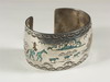 Appraisal: CUFF BRACELET - Sterling Zuni cuff bracelet with horse and