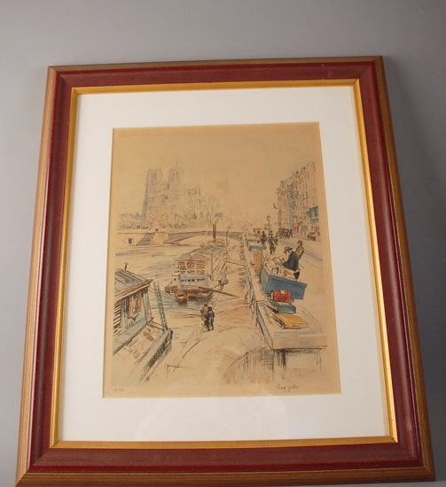 Appraisal: Eugene Veder - The Left Bank Artists Market Lithograph in