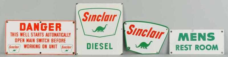 Appraisal: Lot of Porcelain Sinclair Signs Description Includes one Danger sign