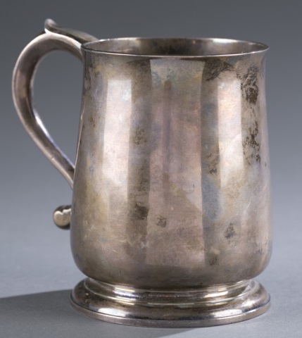 Appraisal: Humphrey Payne George II Sterling Mug London - Scrolled handles