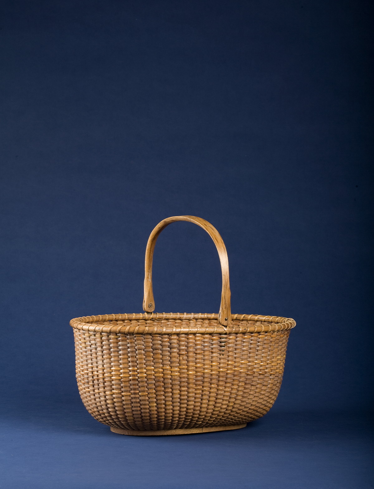 Appraisal: OVAL NANTUCKET BASKET BY WILLIAM D APPLETON CIRCA - The