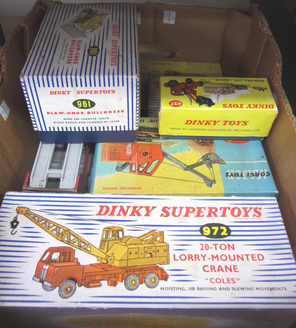 Appraisal: Six Dinky die-cast commercial vehicles comprising Muir Hill Loader Priestman