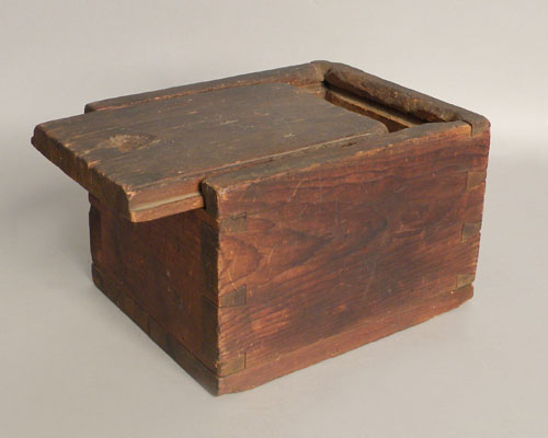 Appraisal: Pine slide lid box early th c h w d