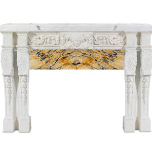 Appraisal: An Italian Baroque Style Carved White and Rosso Levanto Marble