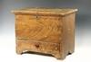 Appraisal: MINIATURE BLANKET CHEST - th c yellow paint decorated miniature