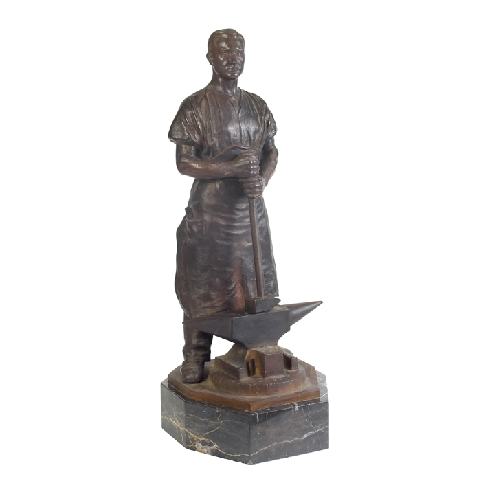 Appraisal: Nicolaus Wendelin Schmidt German b ''Foundry Worker '' c bronze