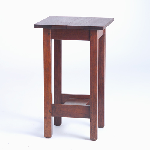 Appraisal: L J G STICKLEY Telephone stand no with square overhanging