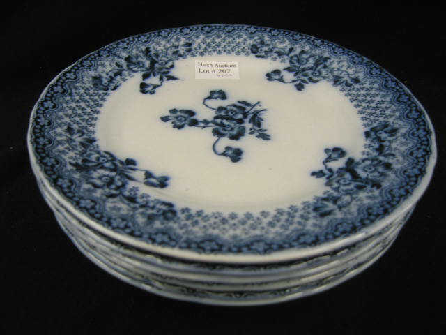 Appraisal: Victorian Ironstone Blue White Plates Chatsworth