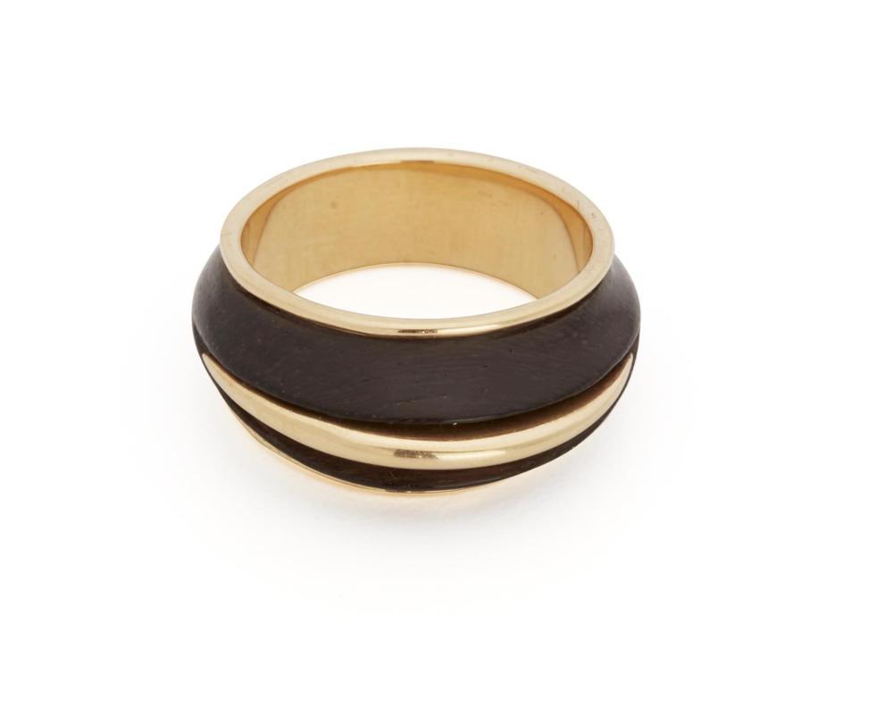 Appraisal: A William Spratling k yellow gold and rosewood ring -