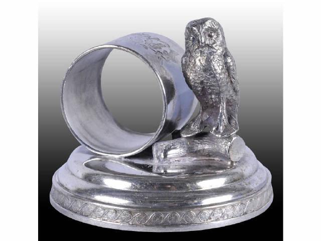 Appraisal: Owl on Branch Figural Napkin Ring Description Owl on branch