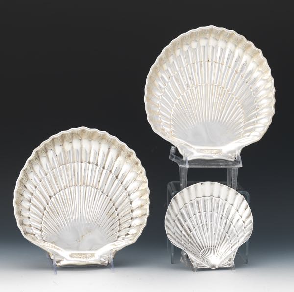 Appraisal: TWO LARGE GORHAM STERLING SHELL DISHES FOR UDALL BALOU AND