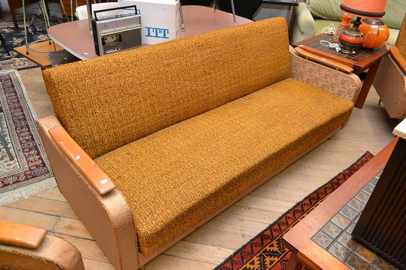 Appraisal: AN ORANGE 'S FIVE PIECE SOFABED LOUNGE SUITE AN ORANGE