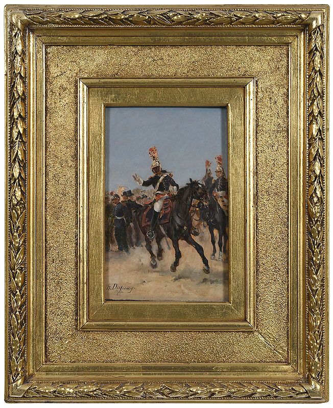 Appraisal: Henri Louis Dupray French - Napoleonic War Cavalry Officers signed