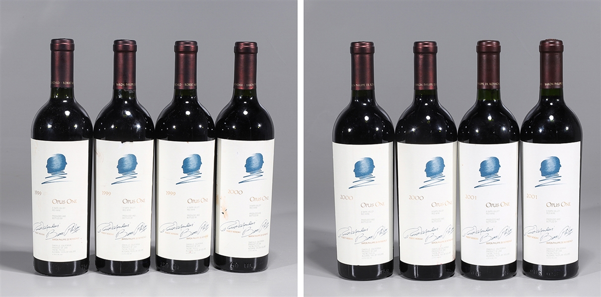 Appraisal: Eight bottles of Opus One red wine including three bottles