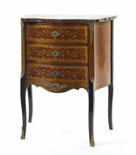 Appraisal: A Transitional Louis XVI Style Marquetry and Gilt Metal Mounted