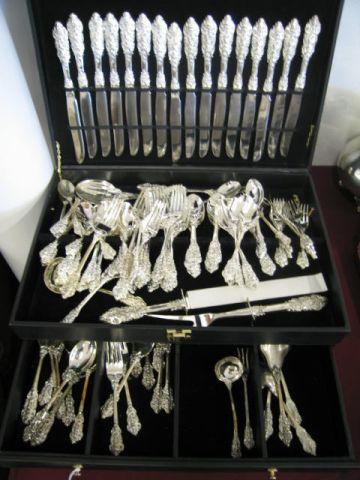 Appraisal: Rogers Silverplate Flatware Service for with servers King Grande Baroque