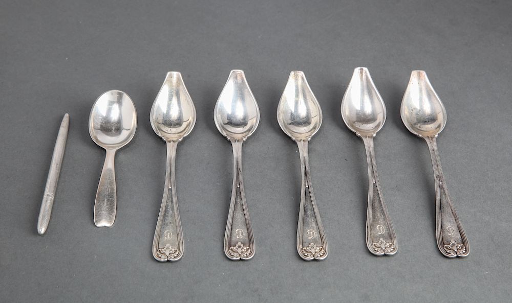 Appraisal: Tiffany Co Sterling Silver Spoons Pen Group of seven Tiffany