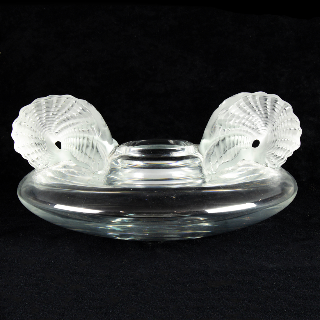 Appraisal: A LALIQUE FROSTED AND CLEAR GLASS SANTORIN CENTER BOWL OR