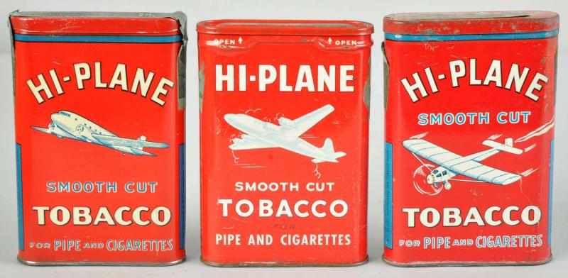 Appraisal: Lot of Hi-Plane Vertical Pocket Tobacco Tins Description Includes one