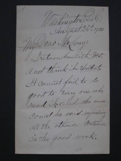 Appraisal: MILES General Nelson A - Autograph letter signed Washington D