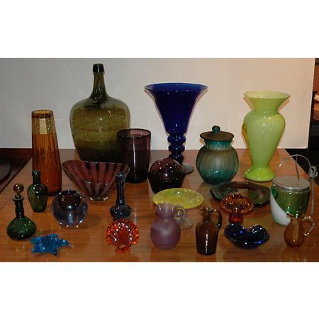 Appraisal: Miscellaneous Group of Colored Glass Tableware Estimate -