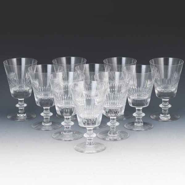 Appraisal: VAL ST LAMBERT WINE GLASSES STATE REGENT PATTERN SET OF