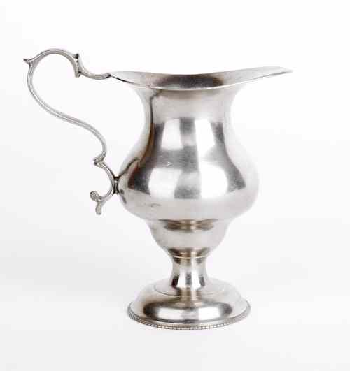 Appraisal: Philadelphia pewter creamer attributed to William Will ca h