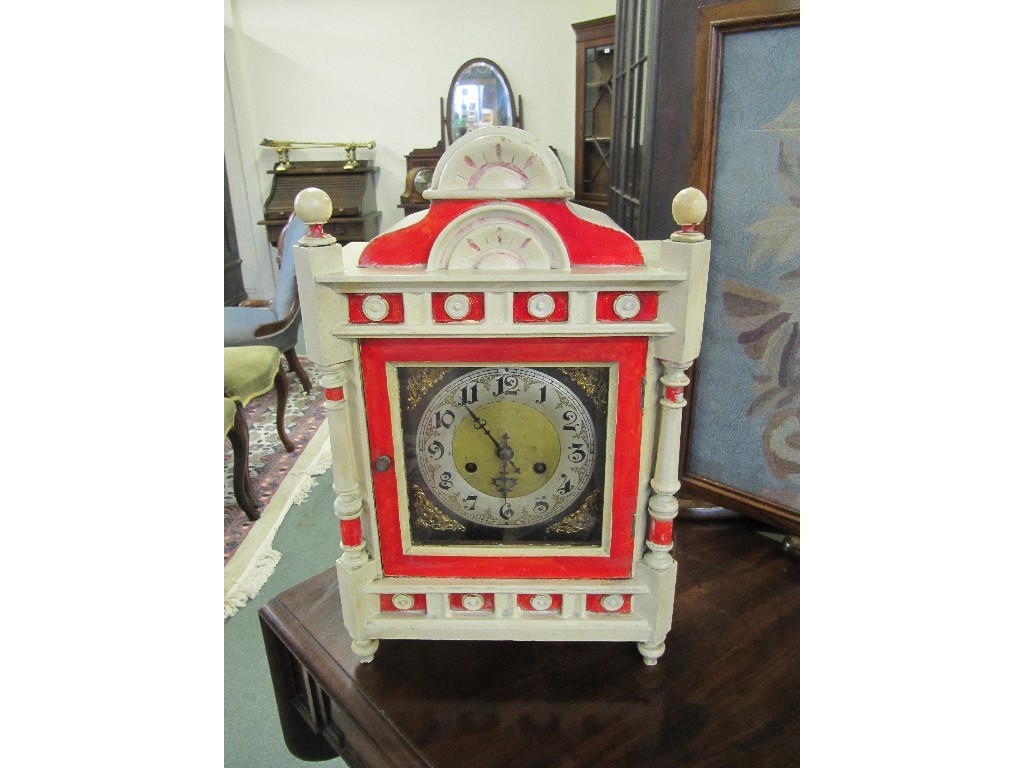 Appraisal: Late Victorian painted mantel clock