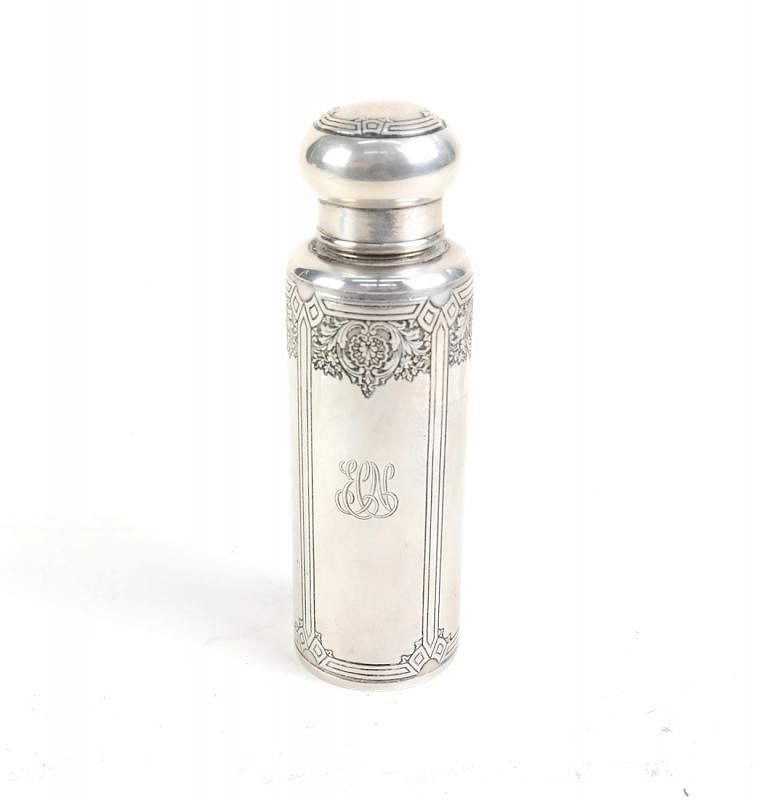 Appraisal: Tiffany Co Makers Silver Flask Cylindrical form flask signed Tiffany