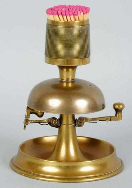 Appraisal: Brass Tapper Bell Match Holder Condition Excellent Size - T