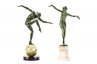 Appraisal: Two Bronze Art Deco Dancers Manner of Lorenzl Manner of