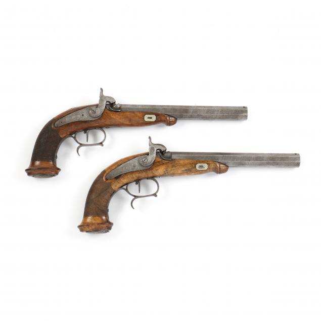 Appraisal: MATCHED PAIR OF BELGIAN DUELING PISTOLS Mid- th century each