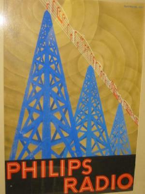 Appraisal: RAYMOND Philips Radio original for a commercial poster signed and