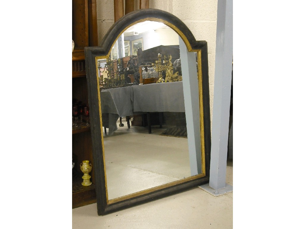 Appraisal: Pair of bog oak arched wall mirrors both high x