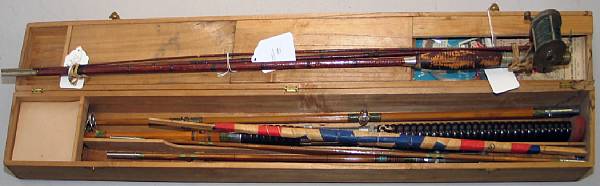 Appraisal: A lot of bamboo fly rods Comprising Boxed set of