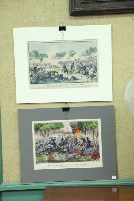 Appraisal: TWO UNFRAMED CURRIER IVES PRINTS PERTAINING TO THE CIVIL WAR