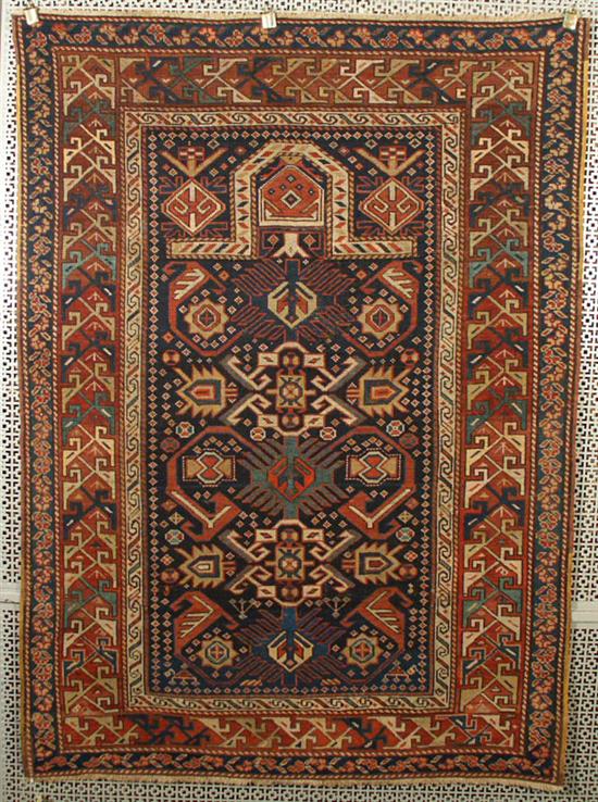 Appraisal: KUBA PRAYER RUG Caucasus ca feet inches x feet inches