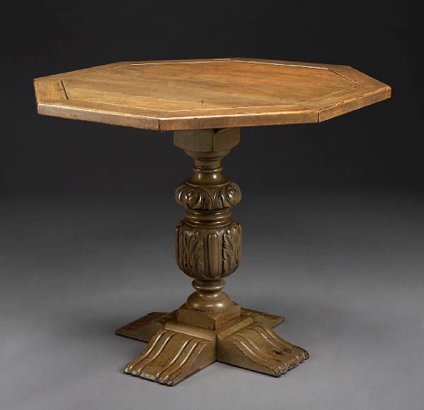 Appraisal: An Italian Baroque style walnut center table second quarter th