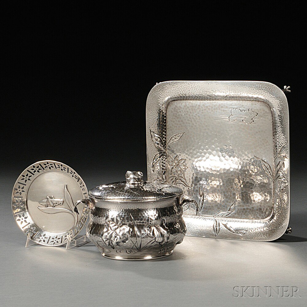 Appraisal: Three American Aesthetic Movement Sterling Silver Items New York late