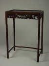 Appraisal: LAMP TABLE - th C Chinese export carved rosewood lamp