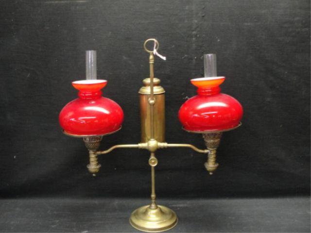 Appraisal: Brass Student's Lamp From a White Plains home Dimensions h